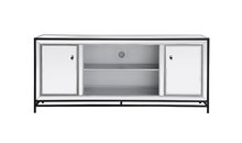 Elegant MF701BK - James 60 in. mirrored tv stand in black