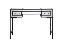 Elegant MF73020BK - 42 inch mirrored flip top vanity table in black