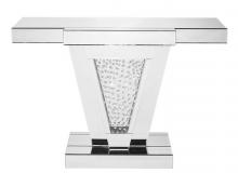 Elegant MF91014 - 47 Inch Rectangle Crystal Console Table in Clear Mirror Finish