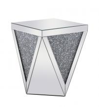 Elegant MF92008 - 18.5 inch Crystal End Table Silver Royal Cut Crystal