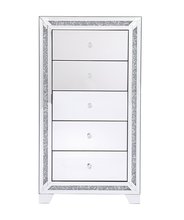 Elegant MF92046 - 25.5 in. crystal mirrored 5 drawer cabinet