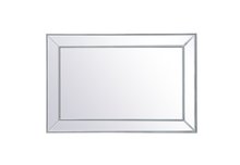Elegant MR32842S - Iris beaded mirror 42 x 28 inch in antique silver