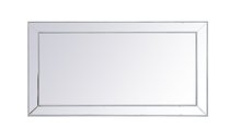 Elegant MR33260S - Iris beaded mirror 60 x 32 inch in antique silver