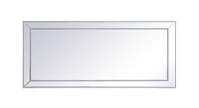 Elegant MR33272S - Iris beaded mirror 72 x 32 inch in antique silver