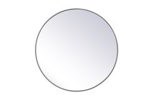 Elegant MR4041GR - Metal Frame Round Mirror 36 Inch Grey