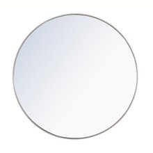 Elegant MR4046S - Metal frame Round Mirror 42 inch Silver finish
