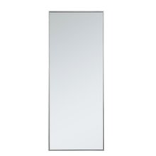 Elegant MR42460S - Metal frame rectangle mirror 24 inch in silver