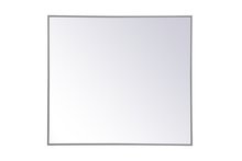 Elegant MR43640GR - Metal Frame Rectangle Mirror 36 Inchx40 Inch in Grey