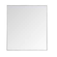 Elegant MR43640S - Metal frame rectangle mirror 36 inch in silver
