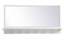 Elegant MR504221WH - Entryway Mirror with Shelf 42 Inchx21 Inch in White