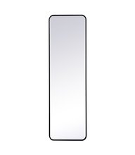 Elegant MR801860BK - Soft corner metal rectangular mirror 18x60 inch in Black