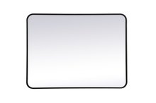 Elegant MR802736BK - Soft corner metal rectangular mirror 27x36 inch in Black