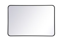 Elegant MR802740BK - Soft corner metal rectangular mirror 27x40 inch in Black