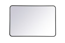 Elegant MR802842BK - Soft corner metal rectangular mirror 28x42 inch in Black