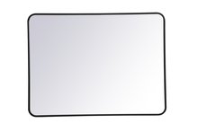 Elegant MR803040BK - Soft corner metal rectangular mirror 30x40 inch in Black