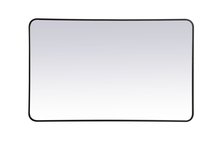 Elegant MR803048BK - Soft corner metal rectangular mirror 30x48 inch in Black