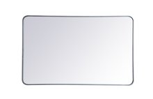 Elegant MR803048S - Soft corner metal rectangular mirror 30x48 inch in Silver