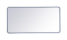 Elegant MR803060BL - Soft corner metal rectangular mirror 30x60 inch in Blue