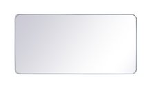 Elegant MR803060WH - Soft corner metal rectangular mirror 30x60 inch in White