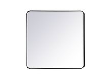 Elegant MR803636BK - Soft corner metal rectangular mirror 36x36 inch in Black