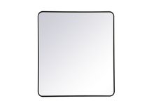 Elegant MR803640BK - Soft corner metal rectangular mirror 36x40 inch in Black