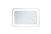 Elegant MRE52436 - Lux 24in x 36in Hardwired LED mirror with magnifier and color changing temperature 30