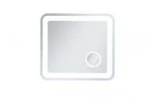 Elegant MRE52730 - Lux 27in X 30in Hardwired LED Mirror With Magnifier and Color Changing Temp 3000k/4200k/6000k