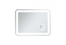 Elegant MRE52736 - Lux 27in X 36in Hardwired LED Mirror With Magnifier and Color Changing Temp 3000k/4200k/6000k