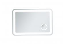 Elegant MRE52740 - Lux 27in x 40in Hardwired LED mirror with magnifier and color changing temperature 3000K/4