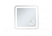 Elegant MRE53030 - Lux 30in X 30in Hardwired LED Mirror With Magnifier and Color Changing Temp 3000k/4200k/6000k