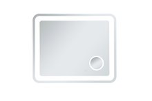 Elegant MRE53036 - Lux 30in x 36in Hardwired LED mirror with magnifier and color changing temperature 30