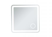 Elegant MRE53636 - Lux 36in X 36in Hardwired LED Mirror With Magnifier and Color Changing Temp 3000k/4200k/6000k