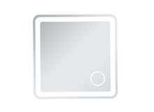 Elegant MRE53636 - Lux 36in x 36in Hardwired LED mirror with magnifier and color changing temperature 30