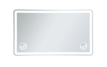 Elegant MRE54272 - Lux 42in x 72in Hardwired LED mirror with magnifier and color changing temperature 30