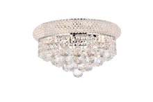 Elegant V1800F14C/RC - Primo 6 light Chrome Flush Mount Clear Royal Cut Crystal