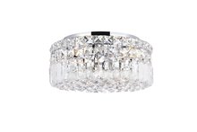 Elegant V2030F12C/RC - Maxime 4 light Chrome Flush Mount Clear Royal Cut Crystal