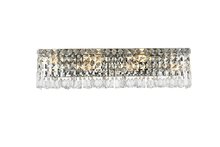 Elegant V2032W26C/RC - Maxime 6 light Chrome Wall Sconce Clear Royal Cut Crystal