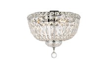 Elegant V2528F14C/RC - Tranquil 4 light Chrome Flush Mount Clear Royal Cut Crystal