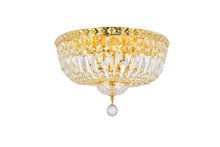 Elegant V2528F16G/RC - Tranquil 6 light Gold Flush Mount Clear Royal Cut Crystal