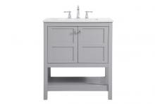 Elegant VF16430GR - 30 Inch Single Bathroom Vanity in Gray