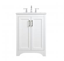 Elegant VF17024WH - 24 Inch Single Bathroom Vanity in White