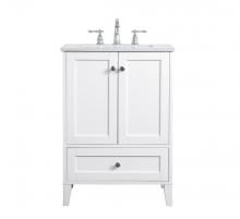 Elegant VF18024WH - 24 Inch Single Bathroom Vanity in White