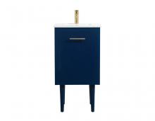 Elegant VF48018MBL - 18 inch single bathroom vanity in blue