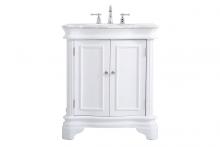 Elegant VF52030WH - 30 Inch Single Bathroom Vanity Set in White