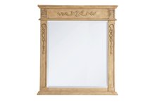 Elegant VM13236AB - Wood frame mirror 32 inch x 36 inch in Antique Beige