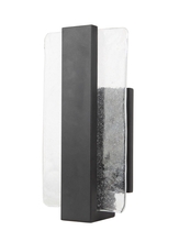 Elegant LDOD2100 - LED Outdoor Wall lantern D:6 H:11.8 7W 600LM 2700K Matte Black Finish Seedy Glass Len