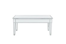 Elegant MF72021 - coffee table 40in. W x 20in. D x 18in. H in antique silver paint