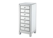 Elegant MF72047 - Lingerie Chest 7 drawers 18in. W x 15in. D x 42in. H in antique silver paint