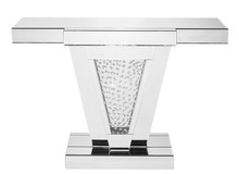 Elegant MF91014 - 47 inch Rectangle Crystal Console Table in Clear Mirror Finish