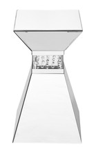 Elegant MF91019 - 12 inch Crystal End Table in Clear Mirror Finish